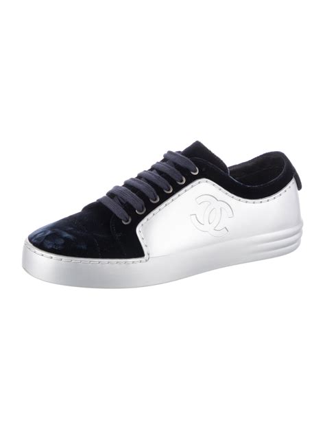 sneakers chanel bleu|Chanel cc sneakers.